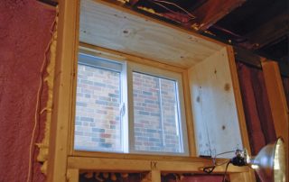 framing walls around basement window