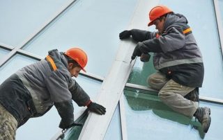 glaziers working on a hi rise building in Sydney
