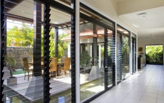outdoor aluminium and glass louvre ideas